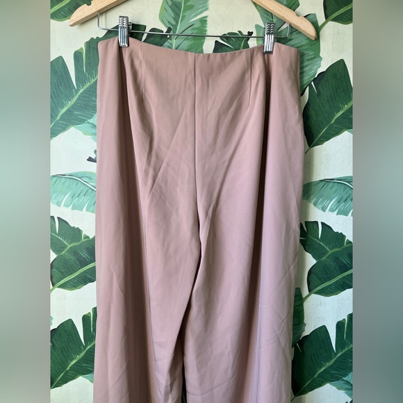 Intempo Slit High Waisted Wide Leg Pants Tan Womens 8 - Picture 8 of 10
